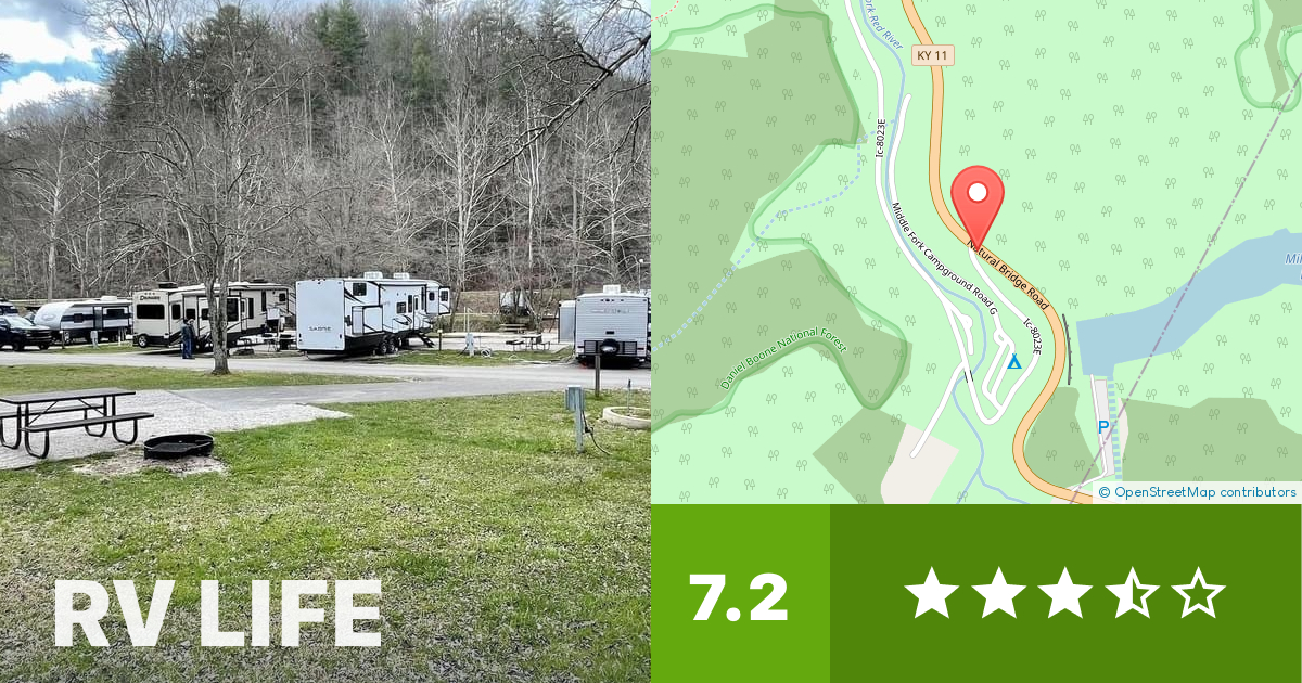 Natural Bridge State Resort Park Middle Fork Campground Slade