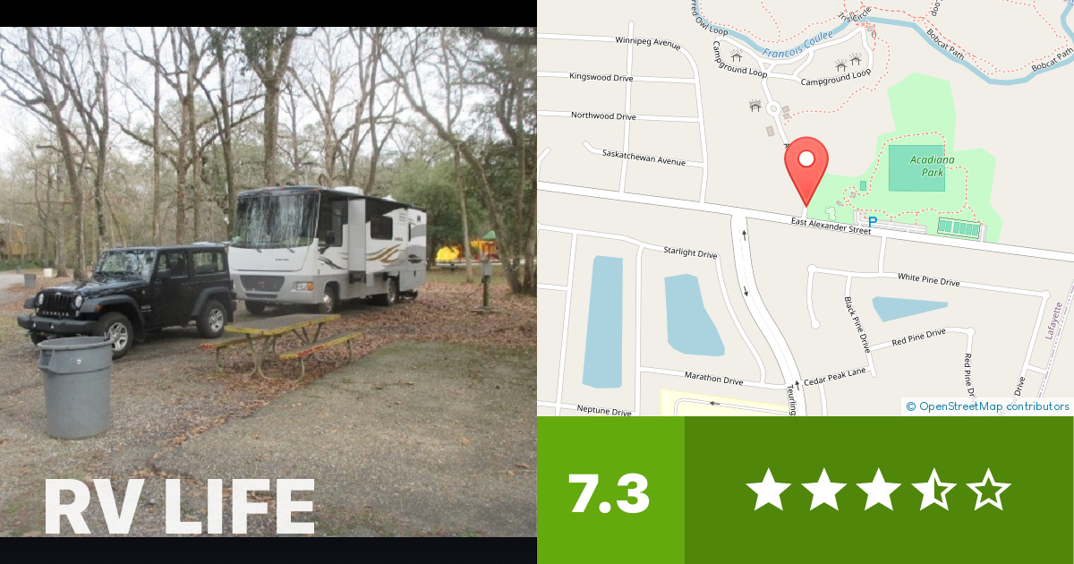 Acadiana Park Campground Lafayette, Louisiana RV LIFE Campground