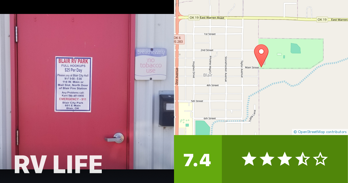 Blair City Park Blair, Oklahoma RV LIFE Campground Reviews