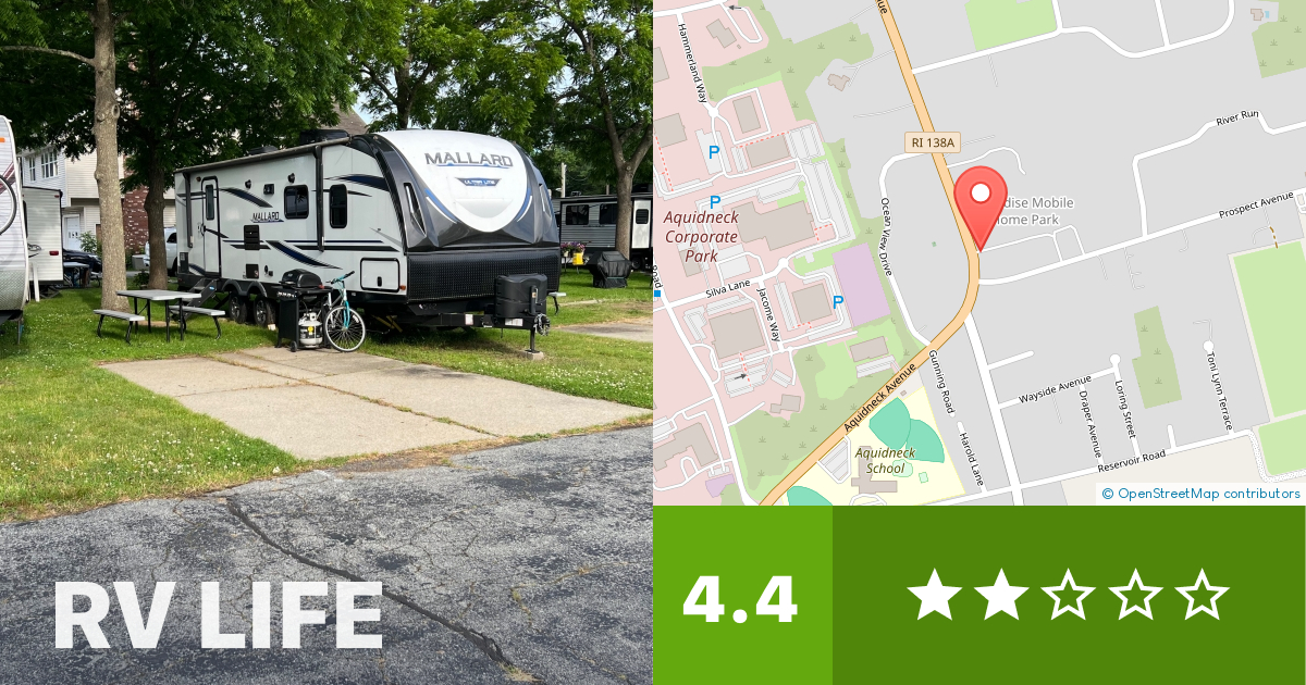 Paradise Park RV Middletown, Rhode Island RV LIFE Campground Reviews