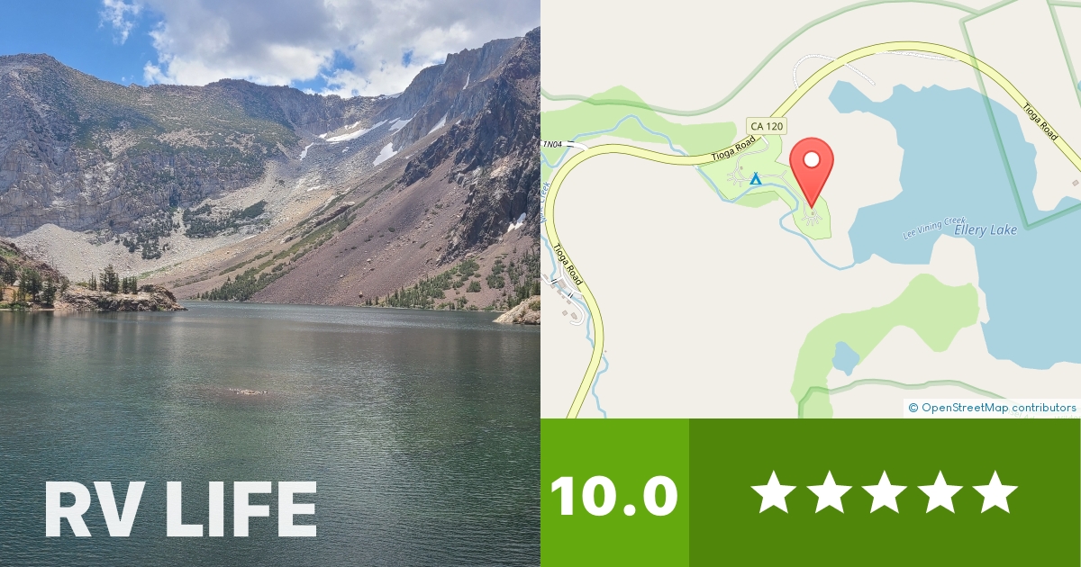 Ellery Lake Campground Lee Vining, California RV LIFE Campground