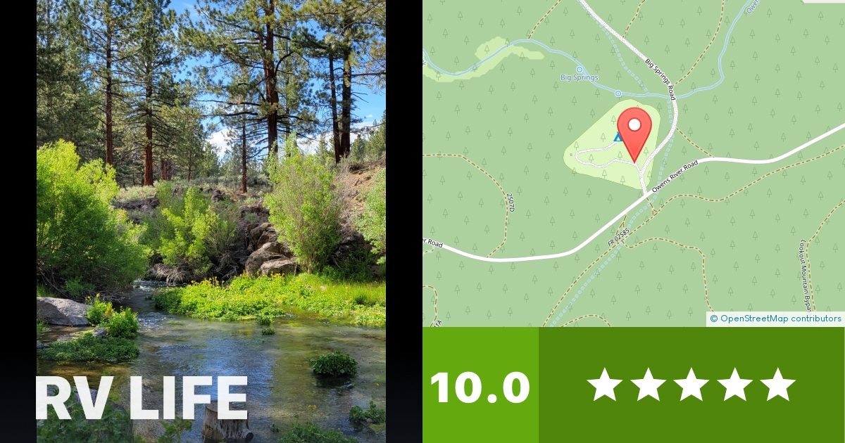 Big Springs Campground Mammoth Lakes, California RV LIFE Campground Reviews