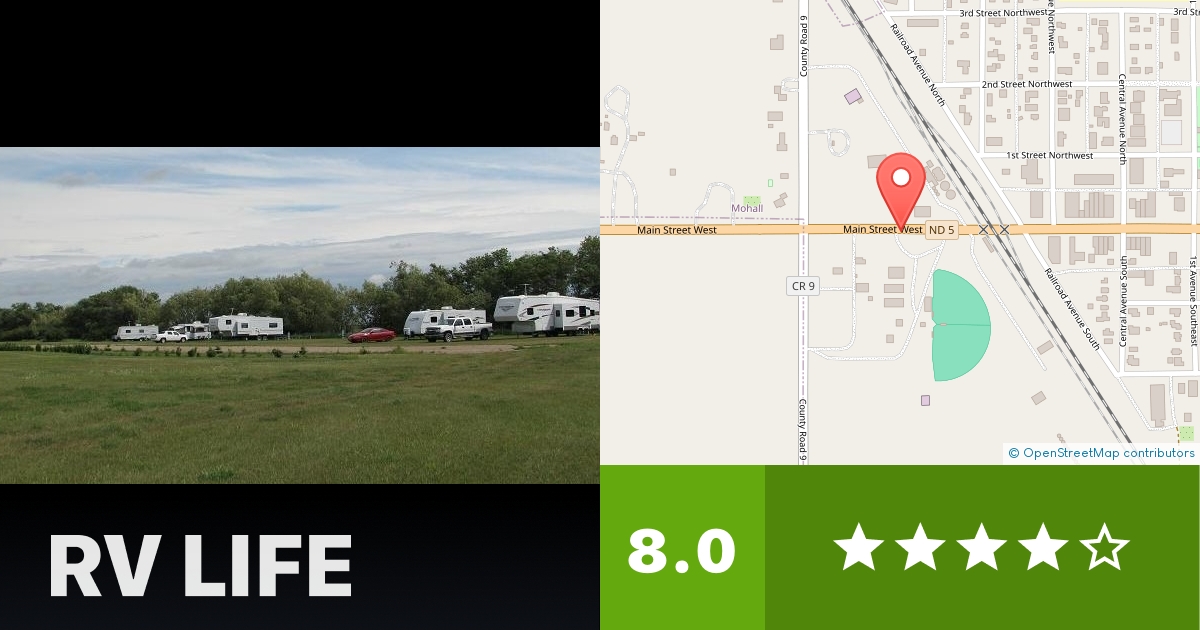 Mohall City Campground Mohall, North Dakota RV LIFE Campground Reviews