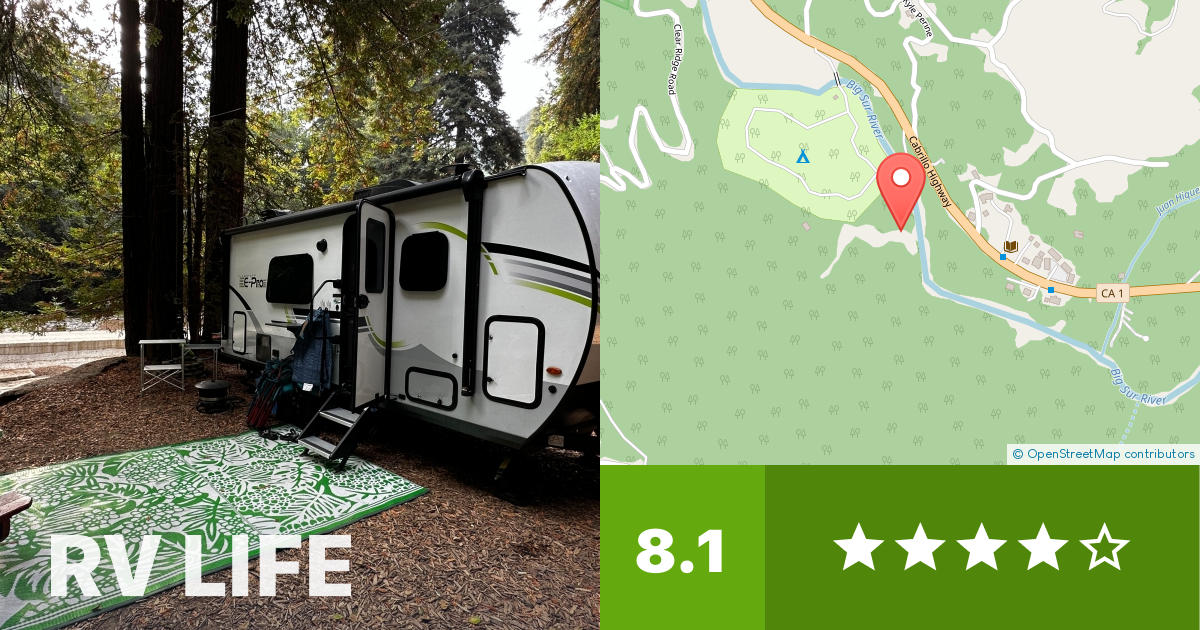 Riverside Campground & Cabins Big Sur, California RV LIFE