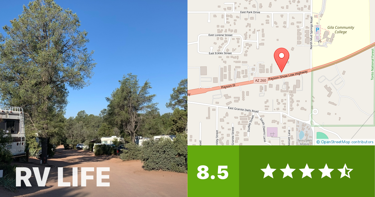 Payson Campground & RV Resort Payson, Arizona RV LIFE Campground