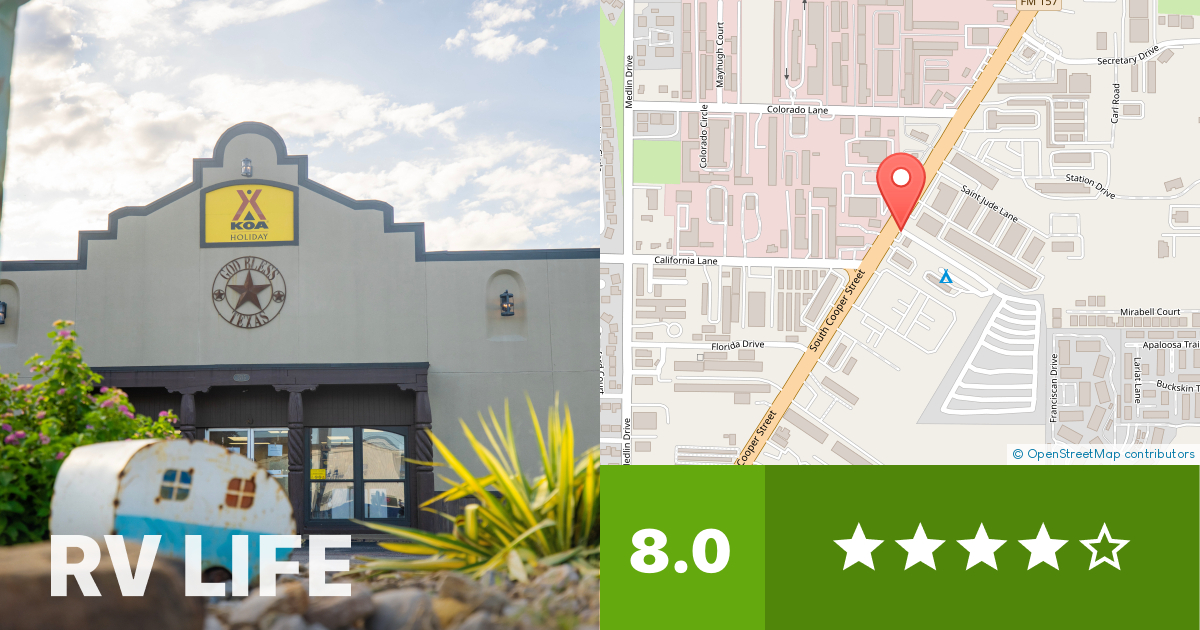 Dallas / Arlington KOA Holiday Arlington, Texas RV LIFE Campground